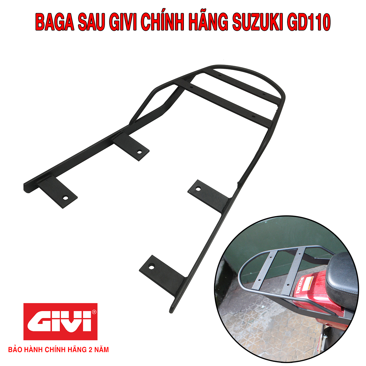 Baga Sau Givi Cho Xe Suzuki GD110 Chắc Chắn Dùng Chở Đồ Và Gắn Thùng Sau Hàng Chính Hãng