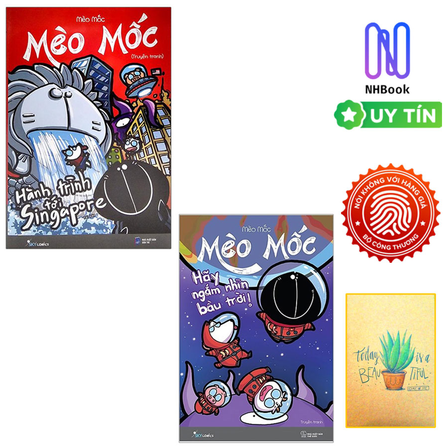 Combo Mèo Mốc - Hành Trình Tới Singapore (Tái Bản) + Hãy Ngắm Nhìn Bầu Trời (Tái Bản 2019) (Bộ 2 Cuốn)