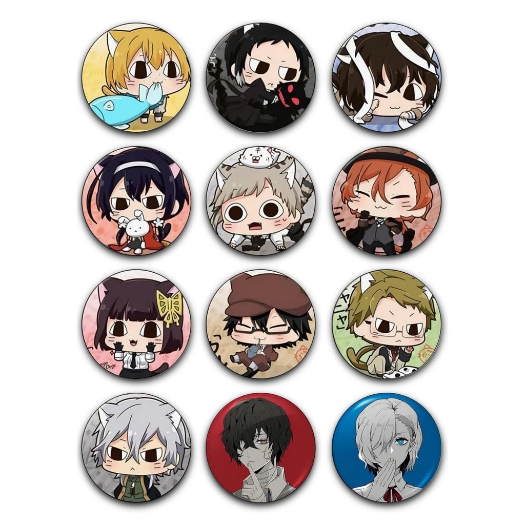 Huy hiệu Anime Văn Hào Lưu Lạc - Bungou Stray Dog (2) 5,8cm (Nhiều dáng)