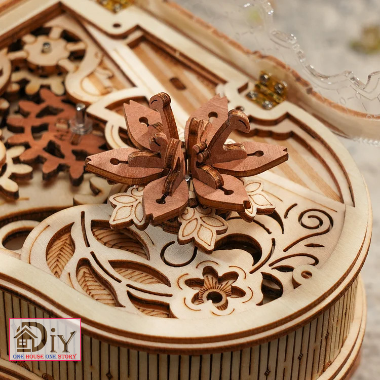 [Bản tiếng Anh]Hộp nhạc gỗ DIY - Đàn cơ động học Robotime ROKR Piano DIY Music Box 3D Wooden AMK81 tự lắp ráp bằng gỗ