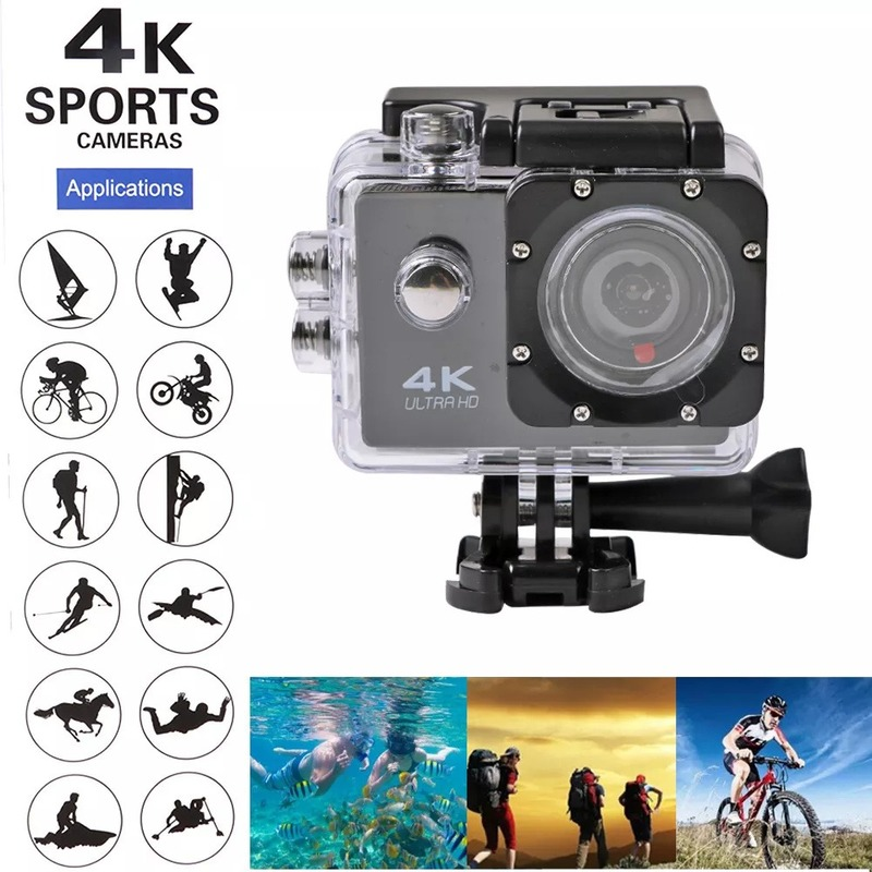 Camera Hành Động Wifi 12MP 4K 25fps Ultra HD 170D Chống Nước Pro Sport DV Mũ Bảo Hiểm Quay Video Chuyển Động Kỹ Thuật Số Camera Sport Cam