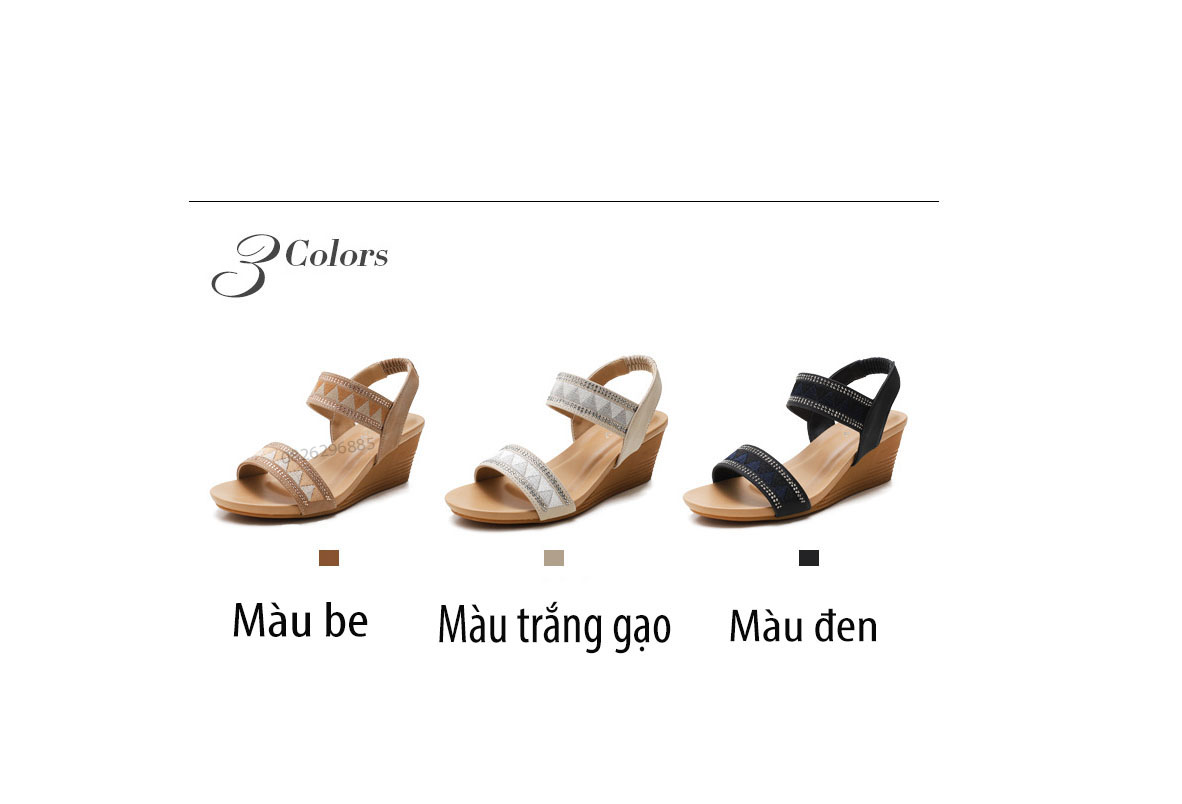 Giày quai ngang nữ giày sandals nữ dép quai hậu nữ cao 5 cm - 320-270A