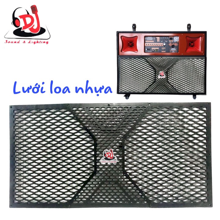 Lưới thùng loa tủ kéo, lưới nhựa 01 bộ, lưới loa kẹo kéo nhựa, thùng loa đôi bass 40, 30 đôi, luoiloa tp hcm