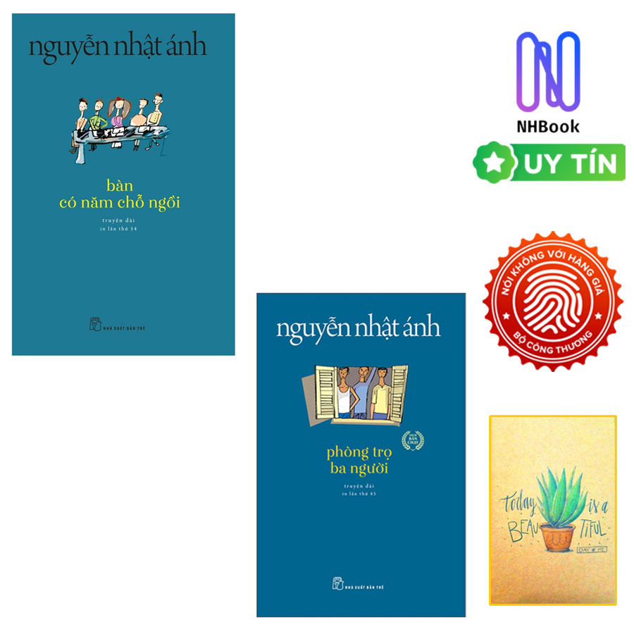 Combo Bàn Có Năm Chỗ Ngồi và Phòng Trọ Ba Người ( Tặng Kèm Sổ Tay Xương Rồng )