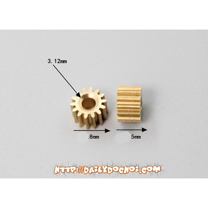 Bánh nhông đồng 14 răng lỗ trục 3.17mm dùng để nối trục động cơ