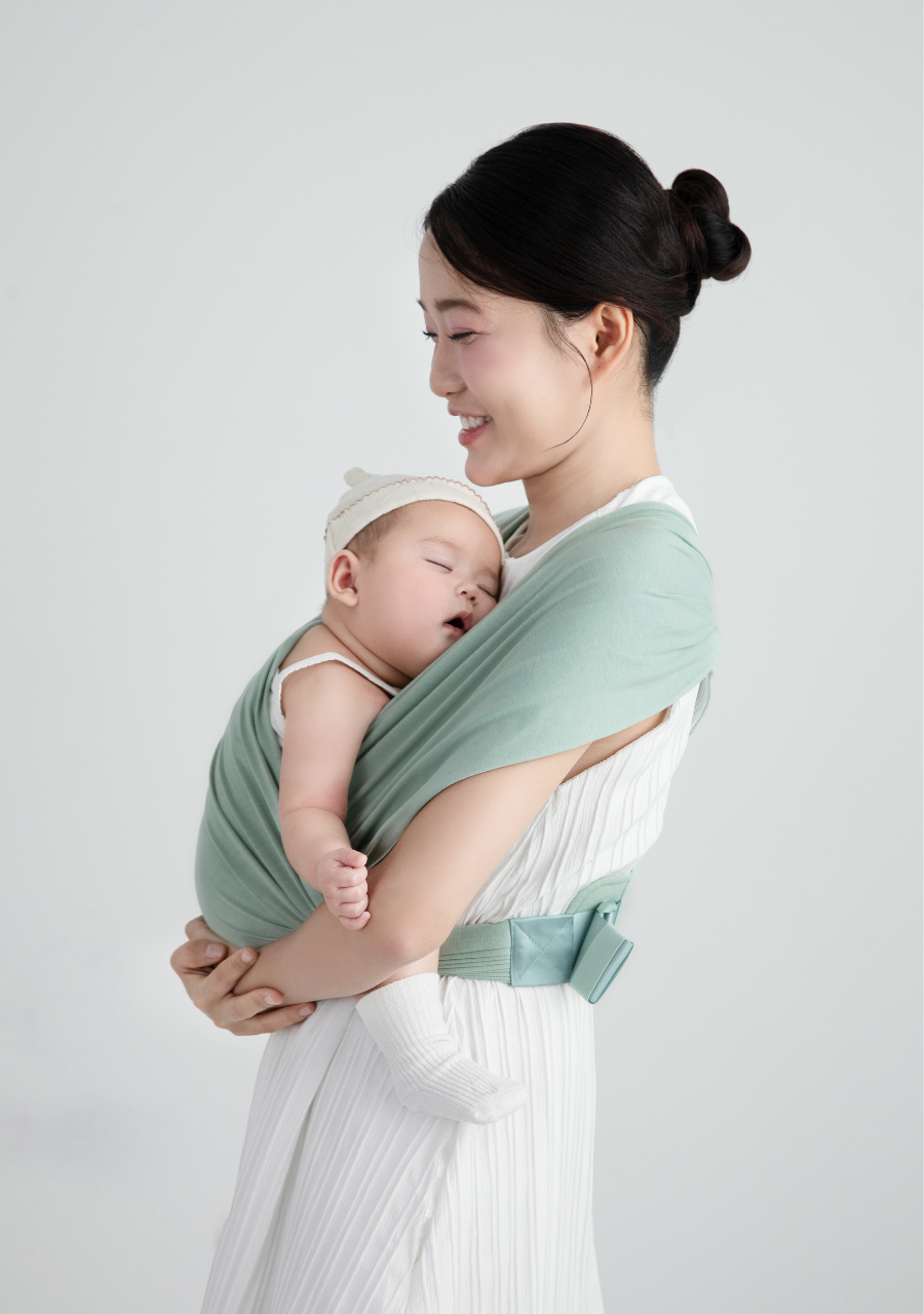 [THIẾT KẾ MỚI] Địu Vải EmBé Sling Cao Cấp Màu Olive Dành Cho Bé Sơ Sinh Từ 0 Đến 24 Tháng Tuổi