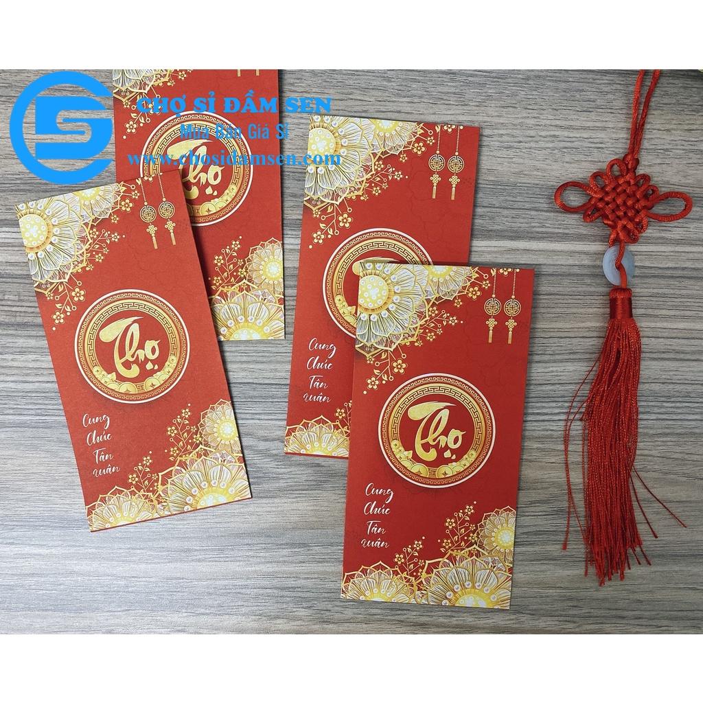 Set 10 Bao Lì Xì Phúc Lộc Thọ. Bao Lì xì truyền thống, Quà tặng Phong Thủy G294-Baolixi-PLT