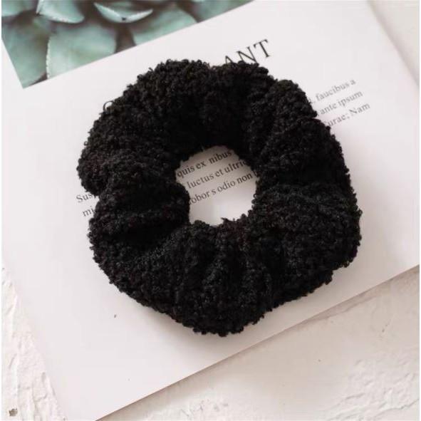 Dây cột tóc vải Scrunchies lông cừu bền chắc PK219