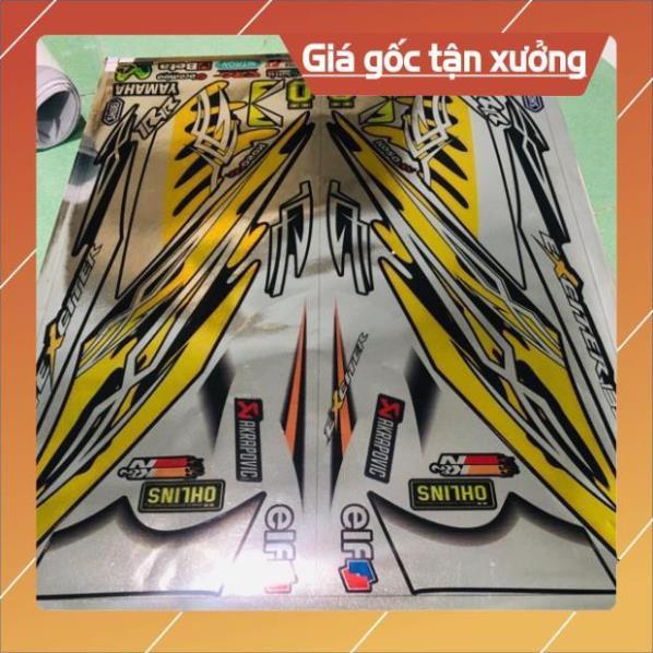 Tem rời ex 2010 lửa vàng đen chất liệu Crom