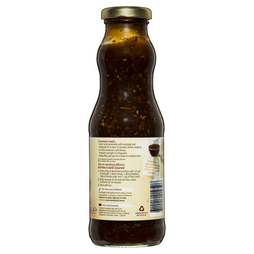 Nước Xốt Ướp Rượu Vang Đỏ &amp; Tỏi MasterFoods 375g (Úc) - Date: 30/04/2023
