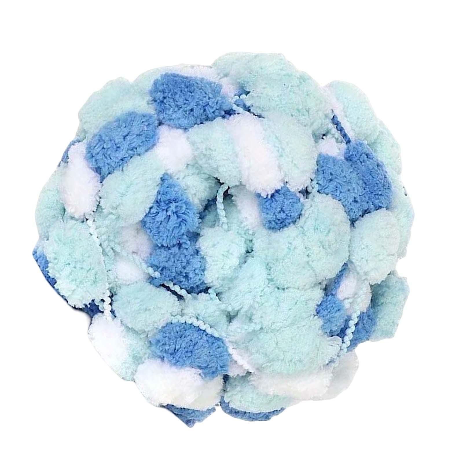 Pom Chunky Yarn Arm Knitting Pillow Blanket Rug Making Hand Knit Garland