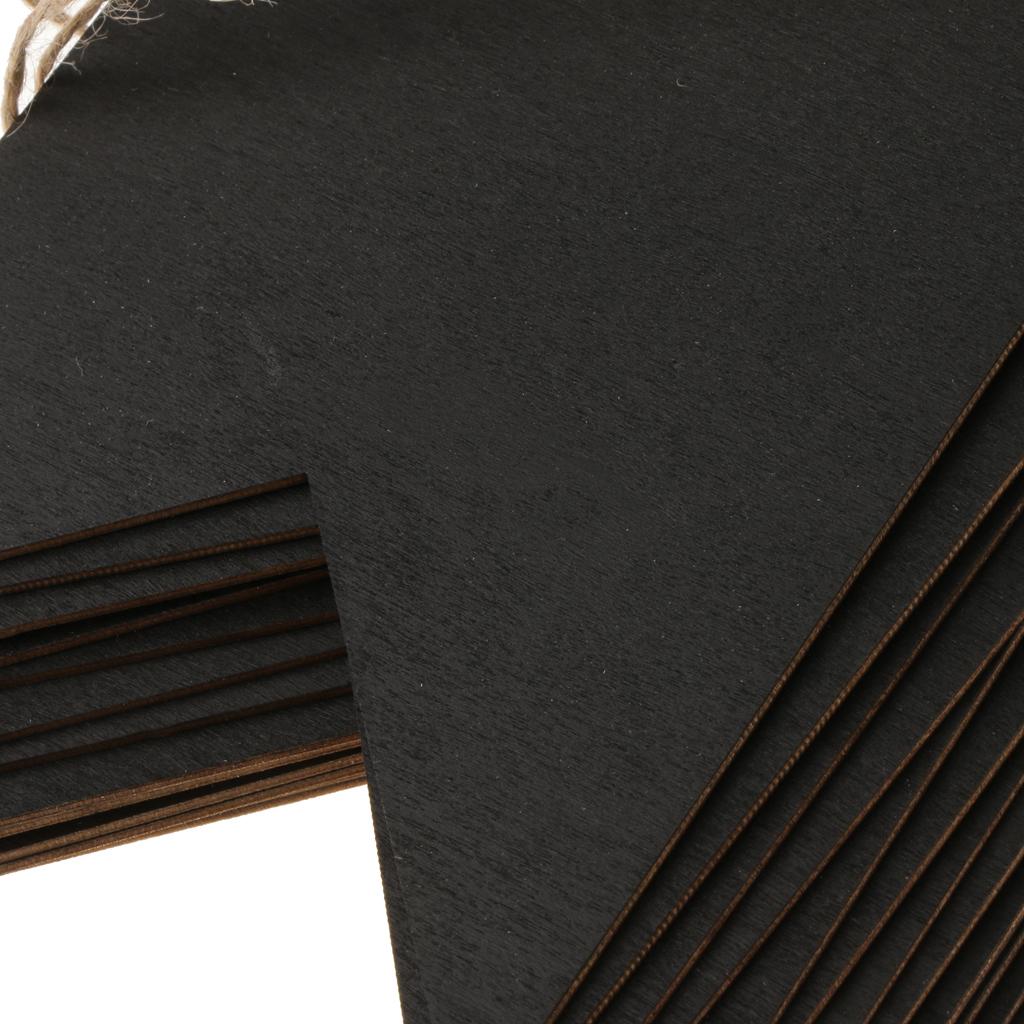 Wooden Chalkboard Pennant Flag DIY Banner Garland Party Decor