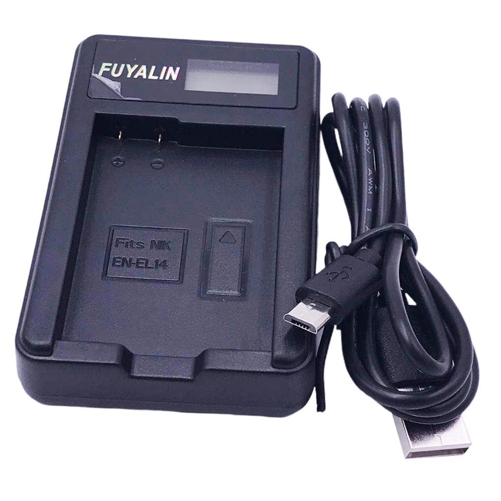 EN-EL14 Battery Charger for Nikon D3100 D3300 D3400 D3500 D5100 D5300