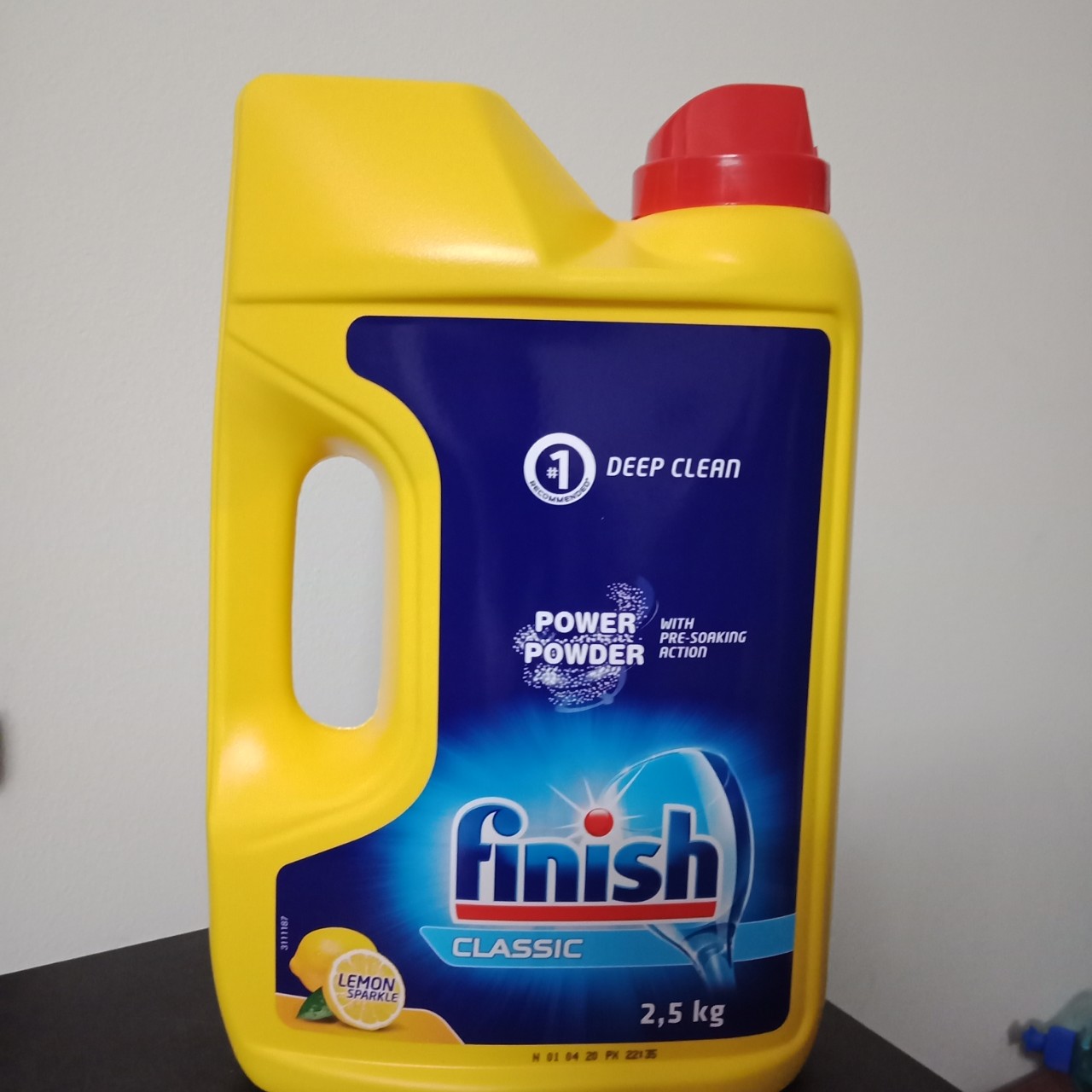 Bột rửa bát Finish 2.5kg dùng cho Máy rửa bát chén tặng túi zip 3 kẹo Senjaku Nhật Bản