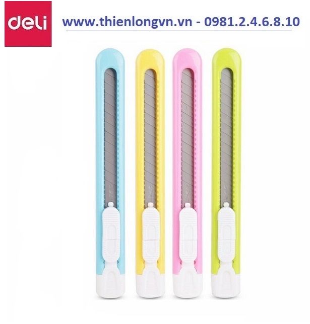 Dao rọc giấy nhỏ Deli 2054  màu Neon