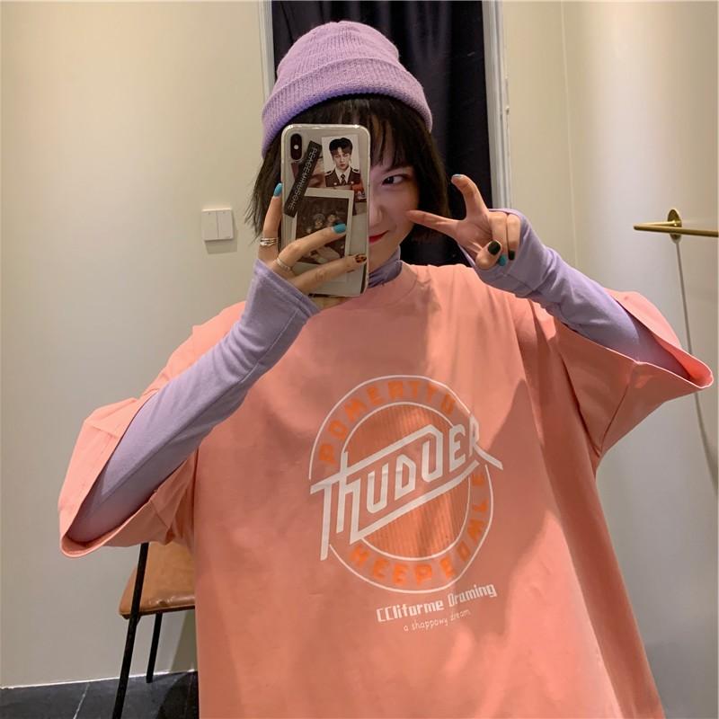 Áo thun tay lỡ THUDUER phông Unisex nam nữ tee oversize form rộng pull Ulzzang Streetwear Hàn Quốc vải mềm