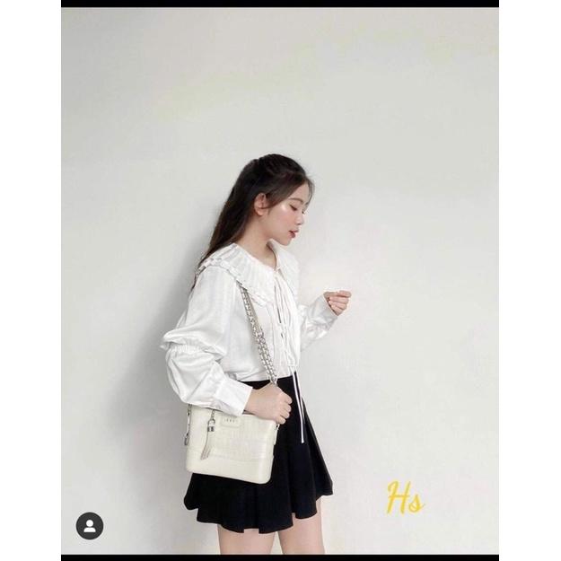 Áo sơ mi xếp ly cổ HS6