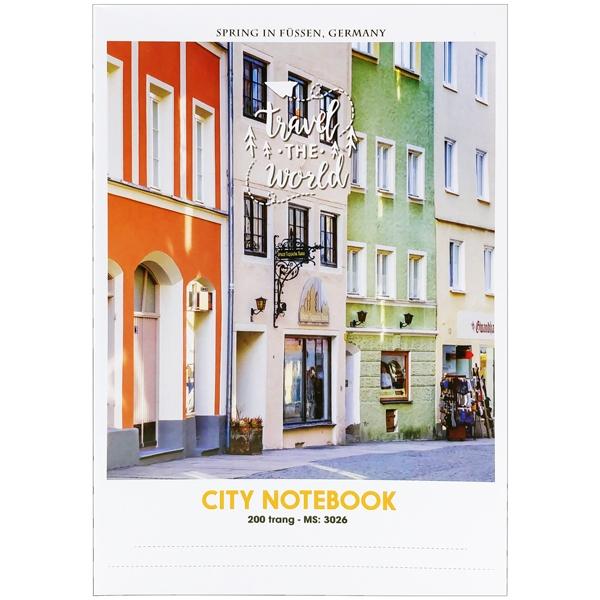 Tập Sinh Viên 4 Ly Ngang 200 Trang 60gsm City - Hải Tiến 3026 (Mẫu Màu Giao Ngẫu Nhiên)