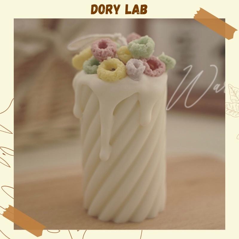 Nến Thơm Trụ Xoắn Phủ Kem Topping Handmade Hàn Quốc, Phụ Kiện Decor Chụp Ảnh - Dory Lab