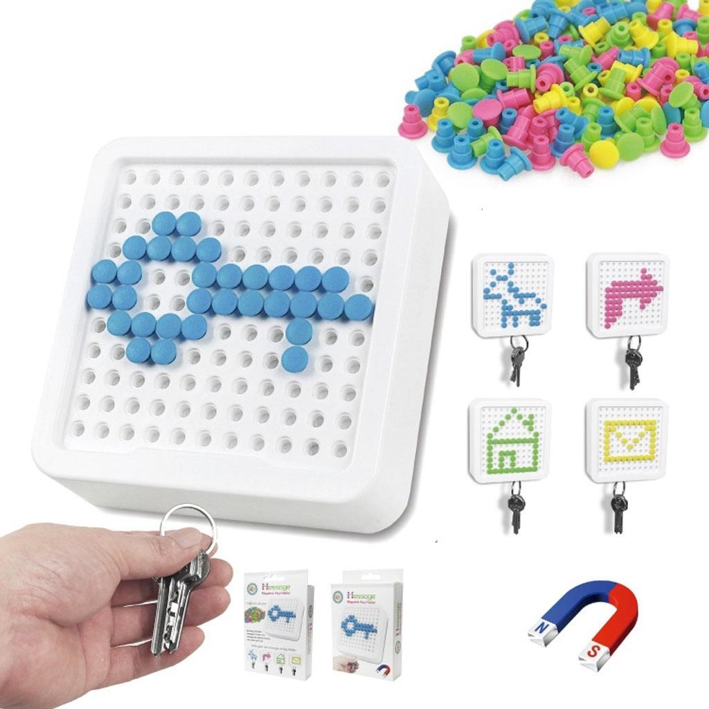 Creative Key Holder Organizer Mount Magnetic Square Set 10.5cm Multi-color