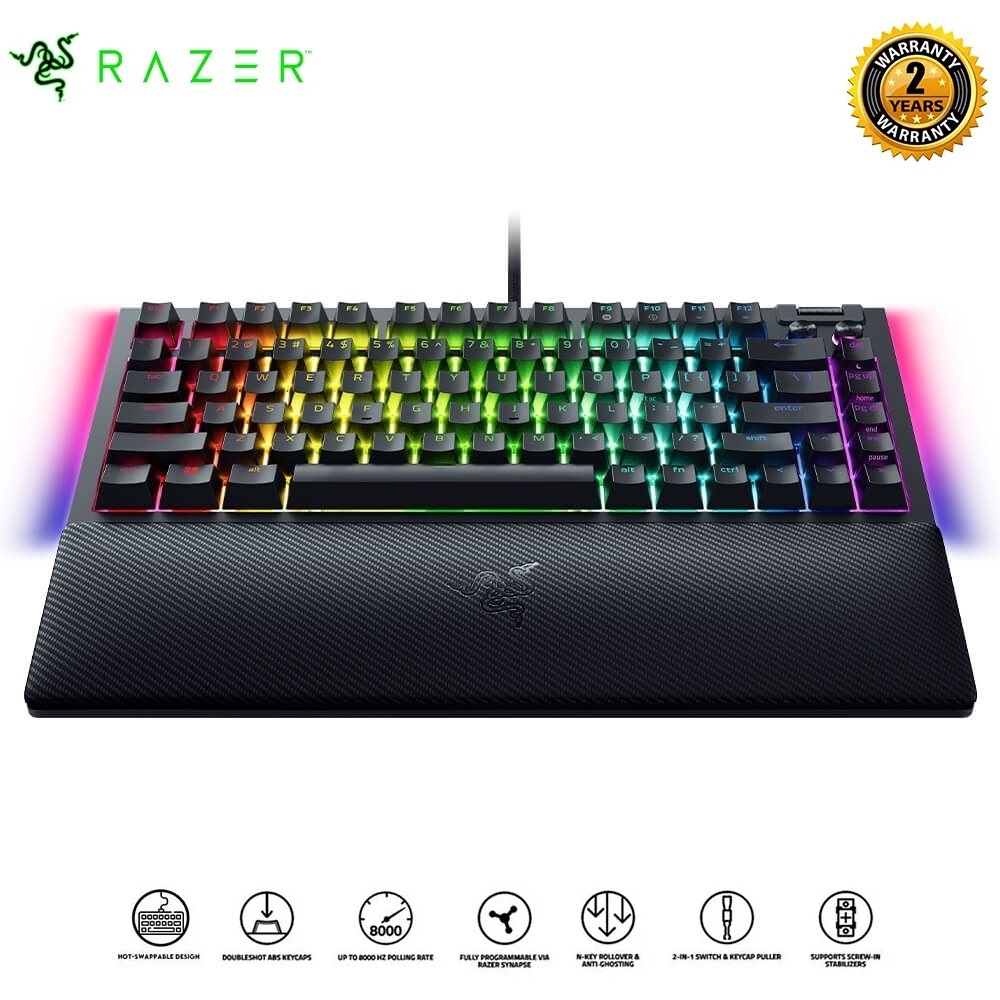 Bàn phím Razer BlackWidow V4 75% - Hotswappable Mechanical Gaming Keyboard_Mới, hàng chính hãng, bảo hành 24 tháng