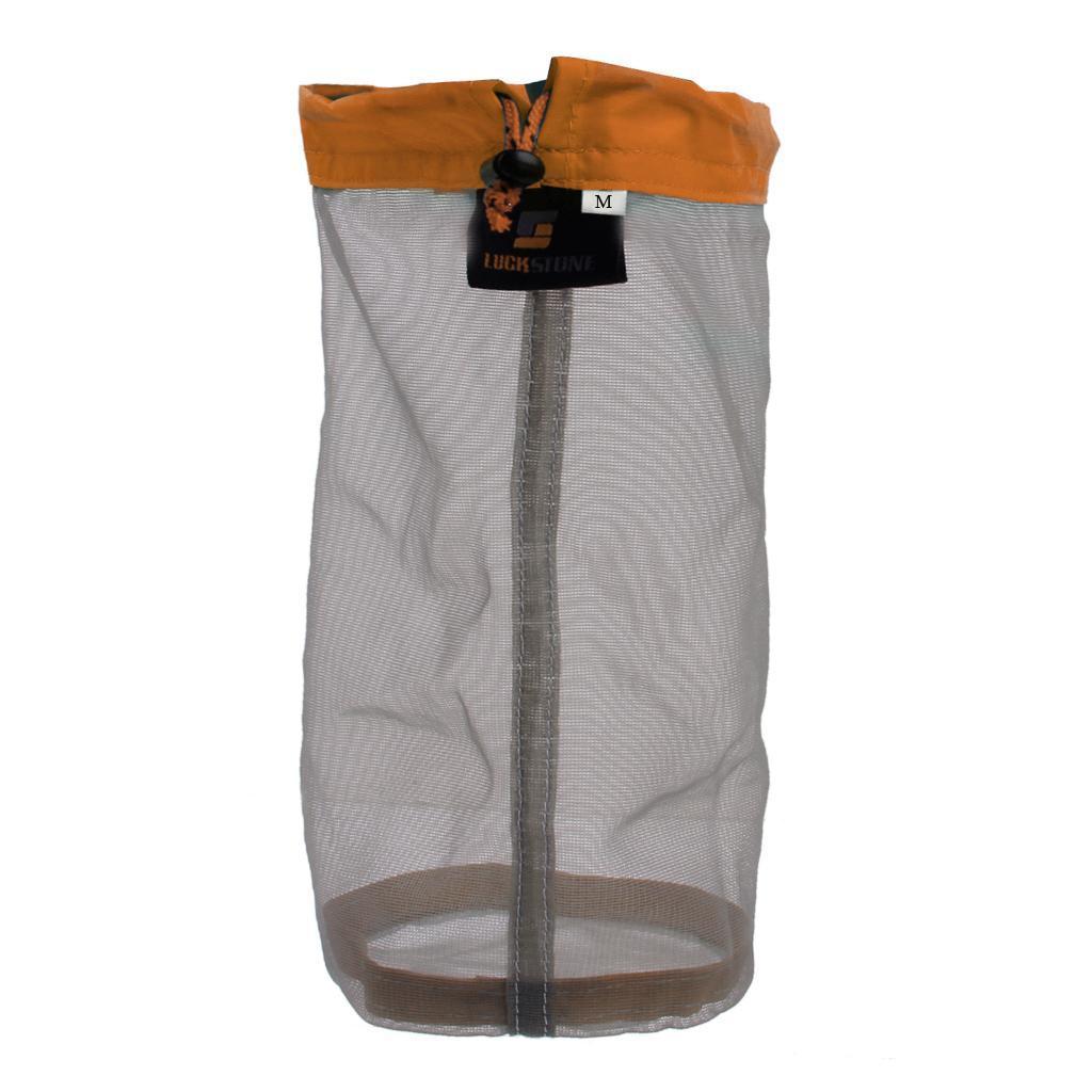 3Pcs Travel Camping Kayak Fishing Ultralight Mesh Stuff Sack Drawstring Bag