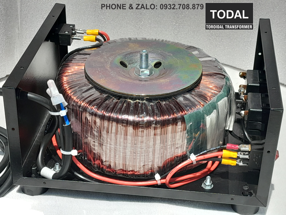 Biến áp cách ly xuyến TODAL 2kVA - Điện ra 110V/100V dây đồng