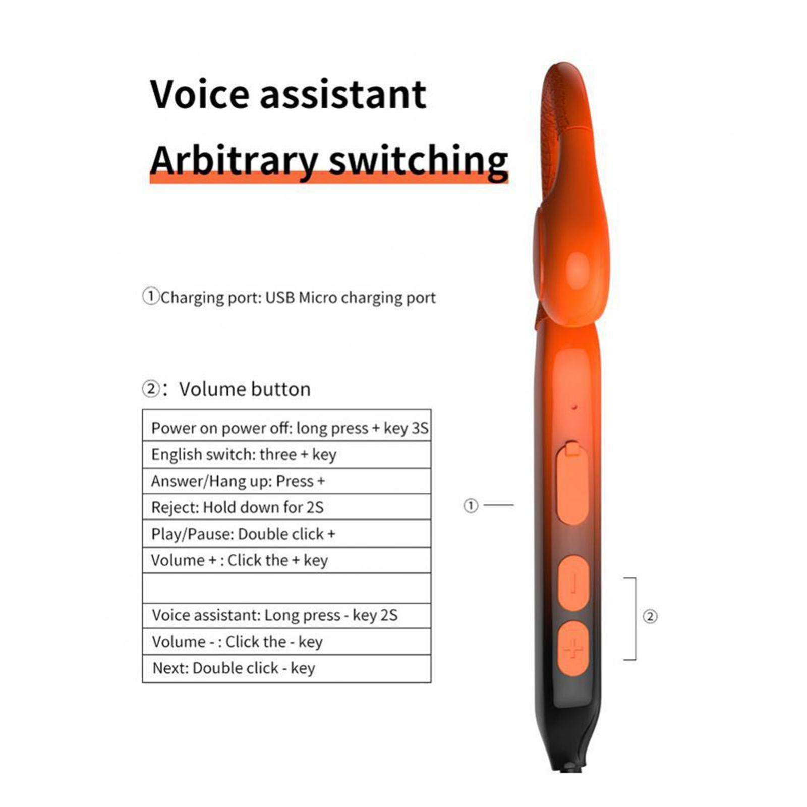 Bluetooth 5.0 Air Conduction Headset, 9D Surround Sound Sport Earphone for Travel Outdoor Sports