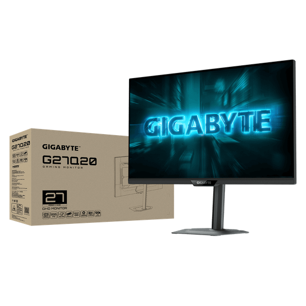 Màn Hình Gaming GIGABYTE G27Q20 (27 inch - 2K/QHD - 210Hz (OC) – IPS - 0.5ms - Chân CTH) – Hàng Chính Hãng