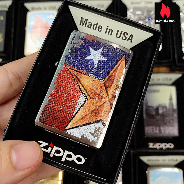 Bật Lửa Zippo 200 Texas Flag