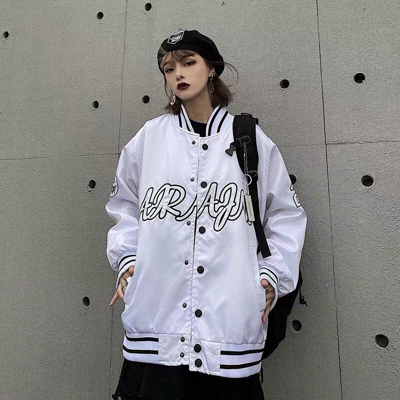 Áo khoác bomber dù unisex form rộng 2 lớp 28 nam nữ ulzzang Wind