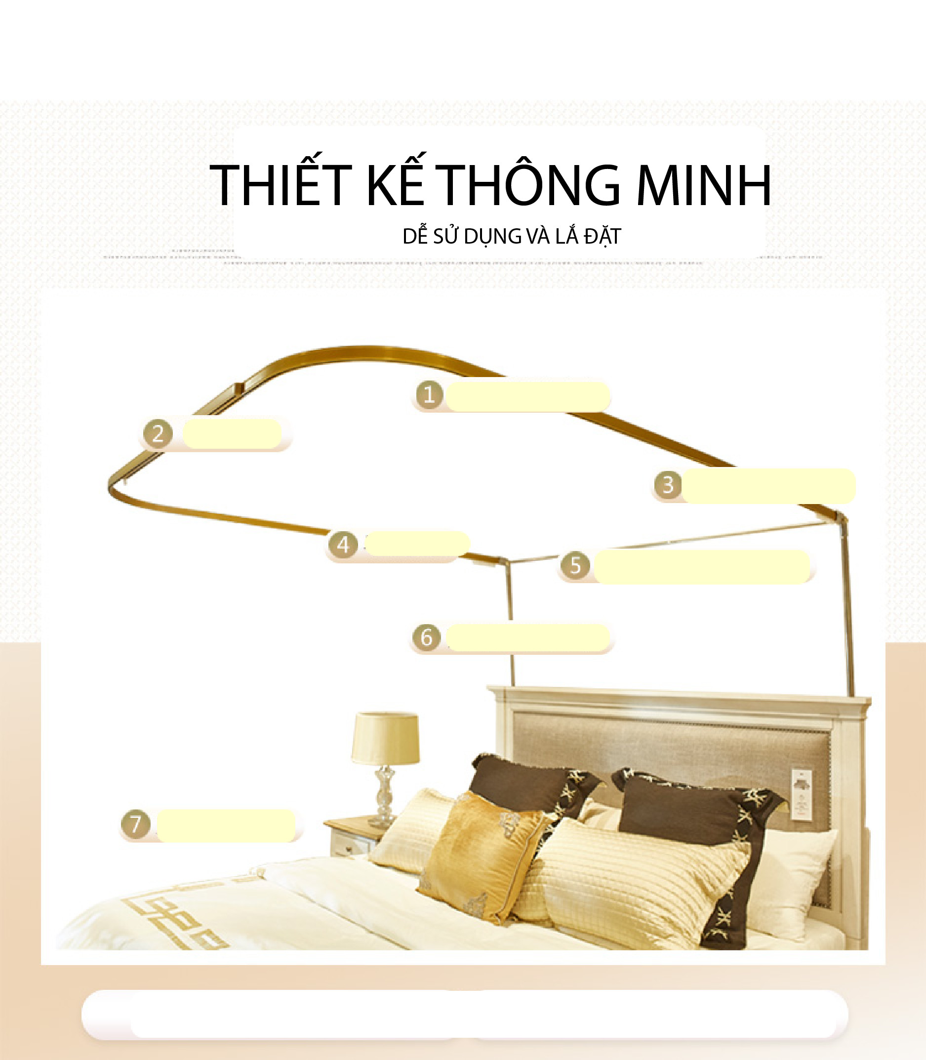 Combo màn khung không khoan tường + vỏ chăn ga gối