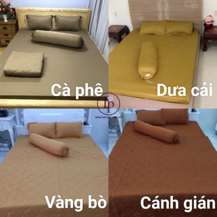 Trọn bộ 5 Món Chăn GA THUN LẠNH TRƠN HÀN QUỐC kèm Mền LAN PHAM BEDDING