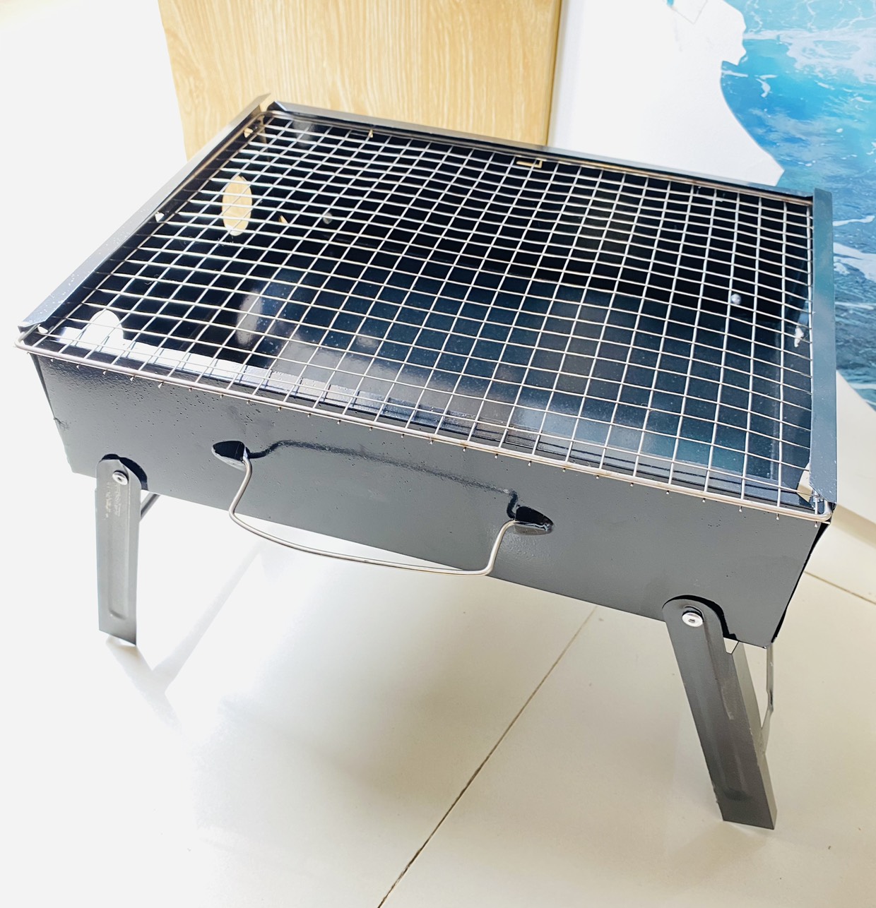 Bếp than vuông kèm vỉ nướng