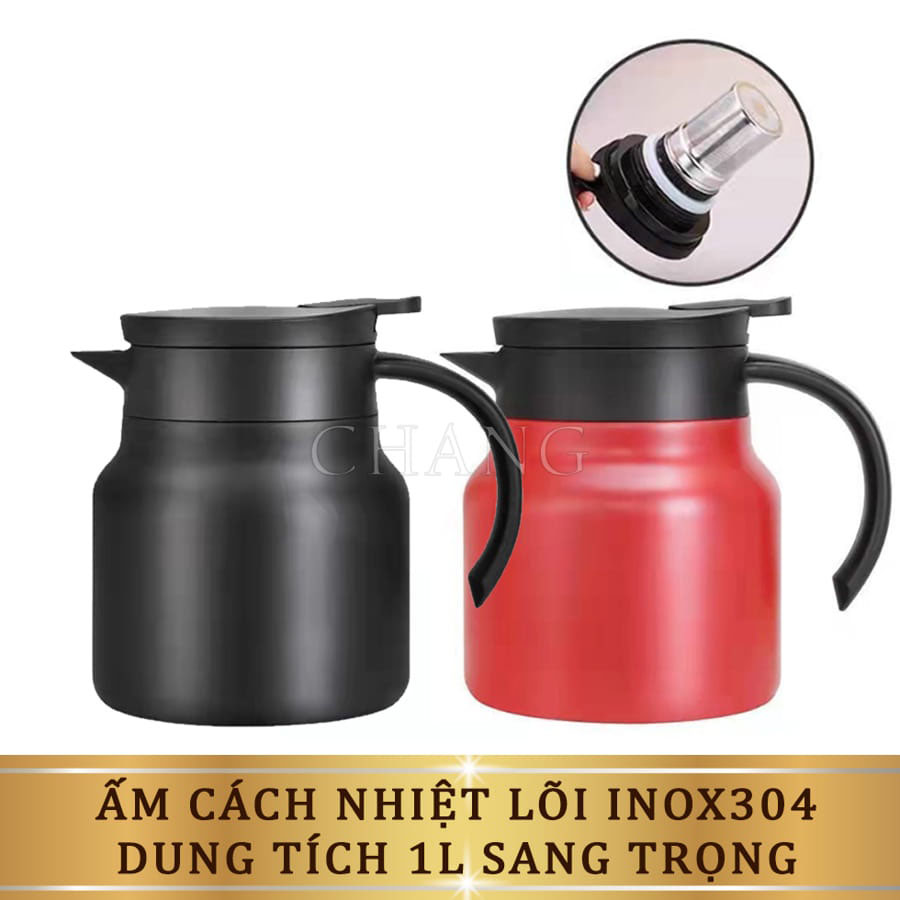 Ấm Pha Trà Giữ Nhiệt Inox316 1000ML Bằng Thép Không Gỉ Tiện Lợi Cho Gia Đình