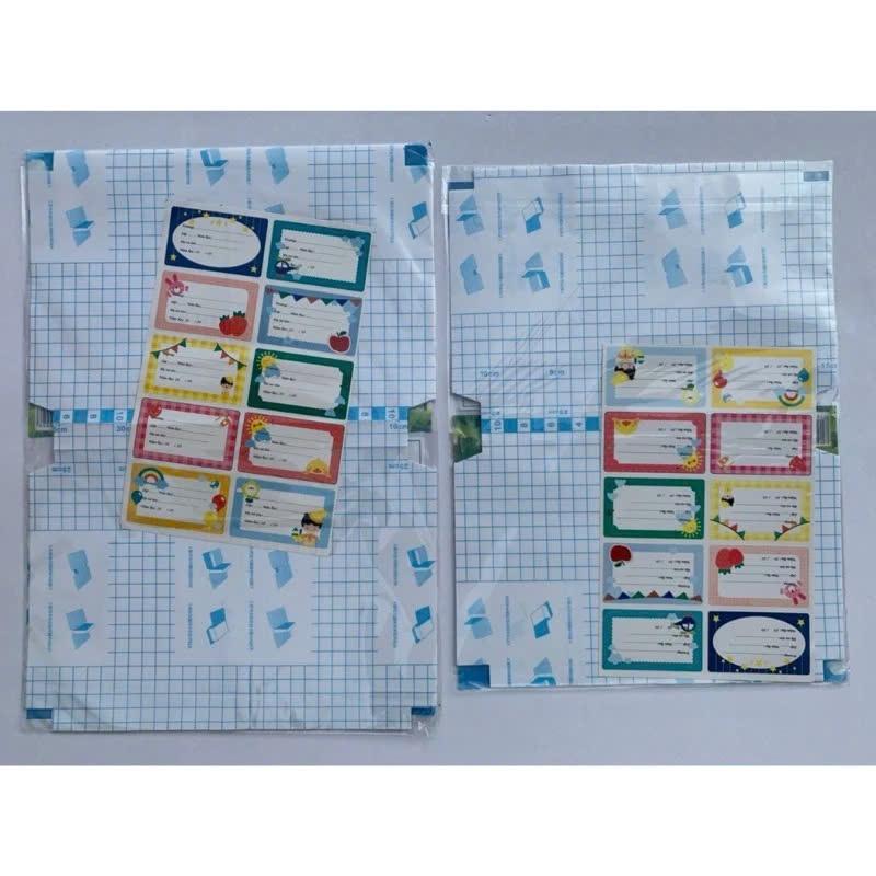 Combo 30 Decal bọc sách, bọc vở trong suốt chống thấm kích thước 43x30 và 28x38, 47x34