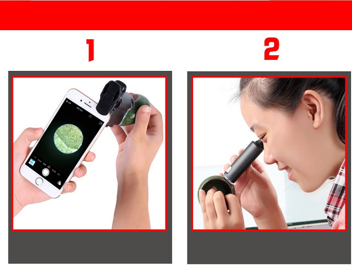 Kính Lúp Kẹp Điện Thoại 60X-100X Cực Tiện Ích