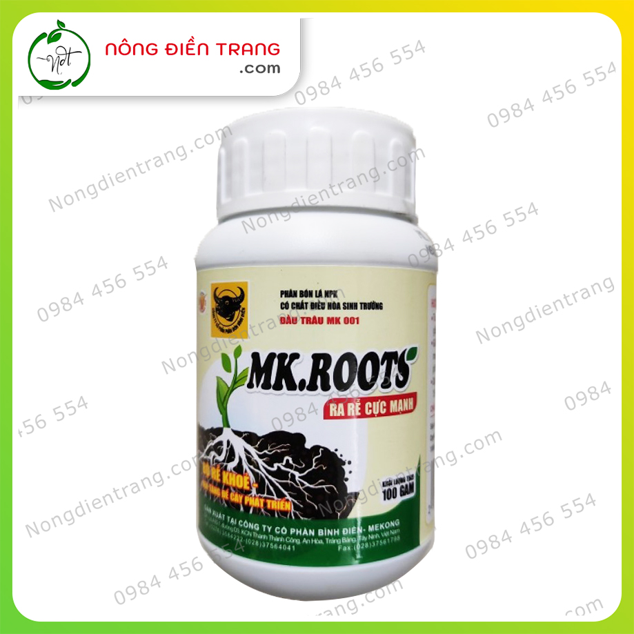 Bộ 04 sản phẩm phân bón Đầu Trâu NPK 501, 701, 901 và MK.ROOT - Chai 100g - Kích thích ra rễ cực mạnh, tăng trưởng, ra hoa, dưỡng hoa và đậu trái hiệu quả VTNN Nông Điền Trang