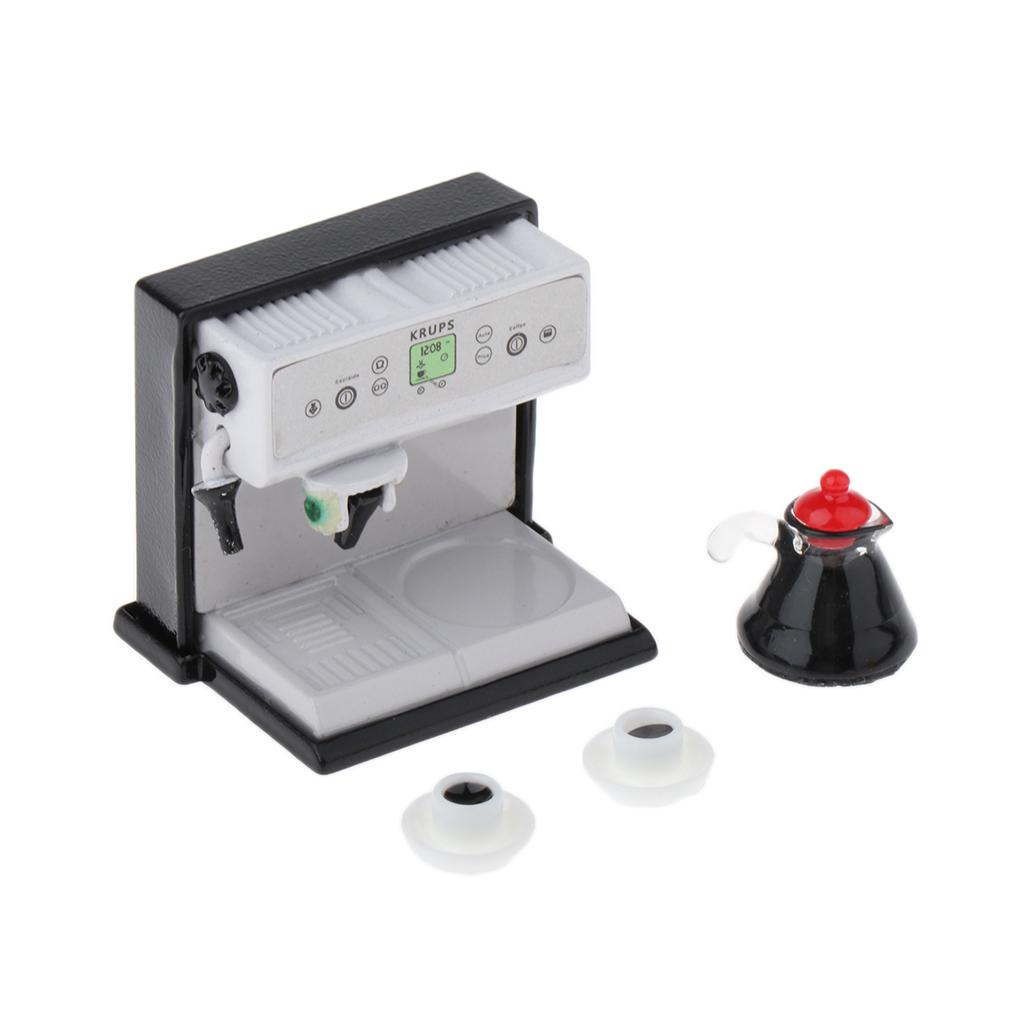 Cà Phê Mini Máy Cà Phê Bộ 1/12 Nhà Búp Bê Phụ Kiện