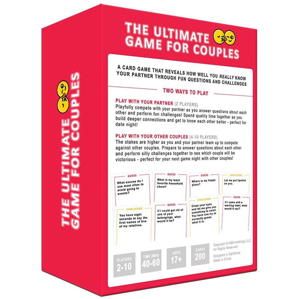 Bộ Bài Trò Chơi The Ultimate Game for Couples Board Game Ngày Lễ Tình Nhân Lãng Mạn