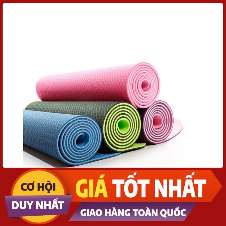 Thảm Tập Yoga PE Cao Cấp 2 Lớp Độ Dầy  6MM