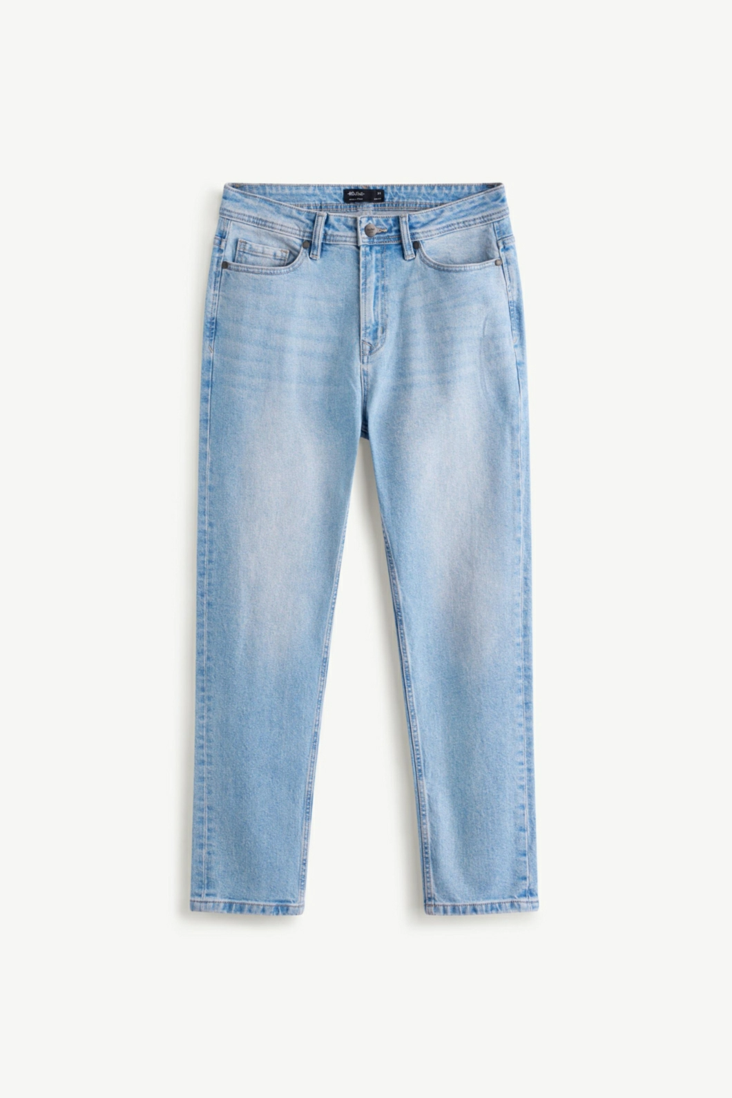 Quần Jean Nam ROUTINE Ống Ôm Xanh Trơn Cotton Spandex Form Slim - 10S24DPA004R1 | ROUTINE CÀ MAU