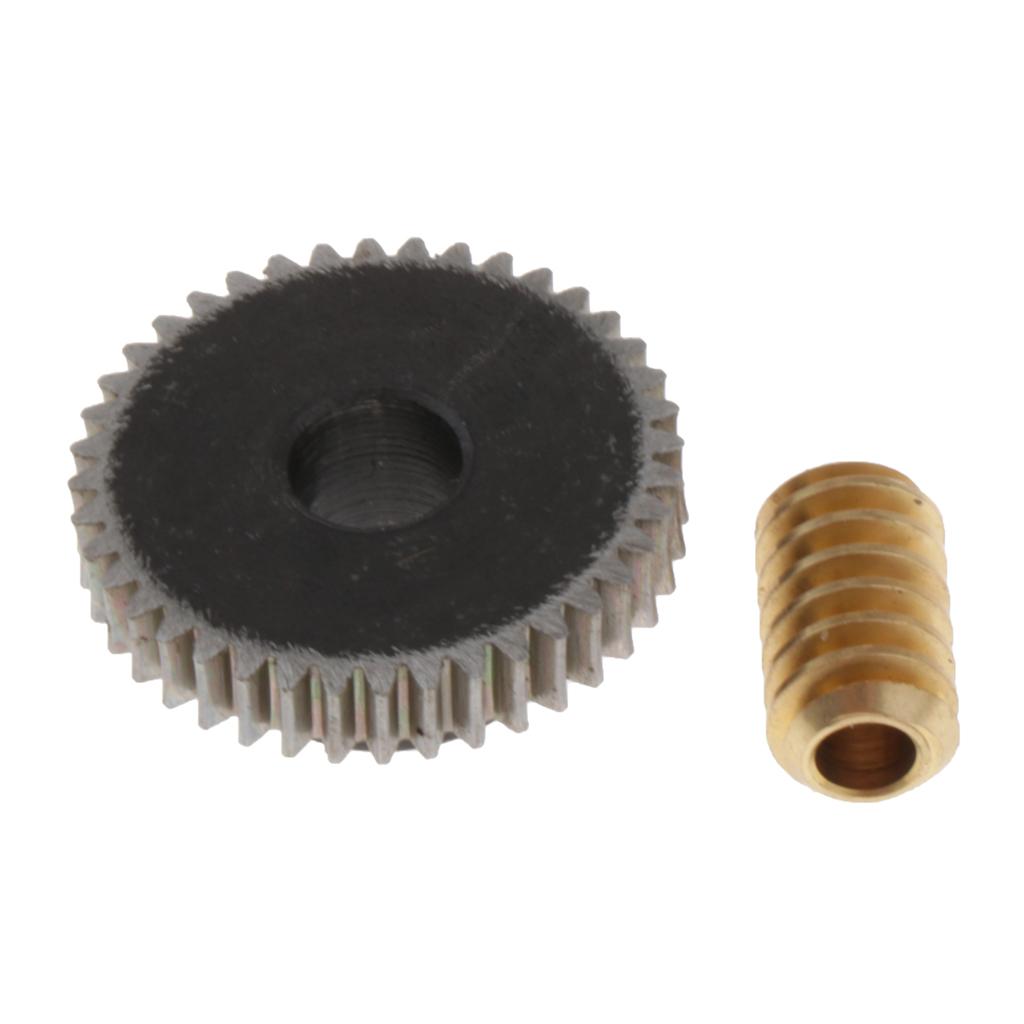 0.5 Mô Đun Thép Con Sâu Bánh Răng 40 Răng + Đồng Gear Trục Bộ