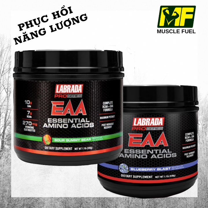 {Tặng bình}Labrada - Pro Series EAA (30 lần dùng) Hổ trợ phục hồi năng lượng và phát triển cơ bắp.