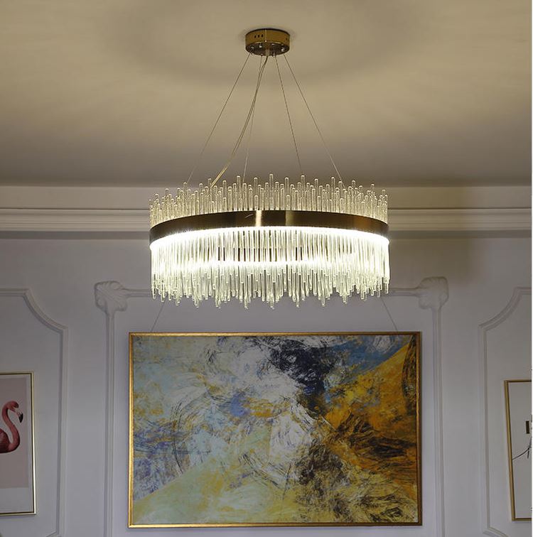 Đèn thả pha lê MONSKY ILIA 60cm kiểu dáng mới lạ với 3 chế độ ánh sáng hiện đại trang trí nội thất cao cấp.
