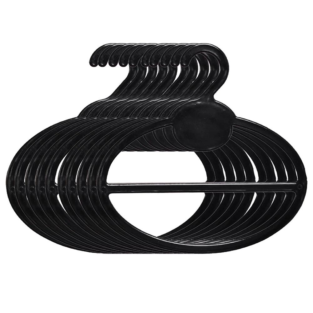 1 Móc Treo Khăn Choàng Hình Oval Bằng Nhựa Trong Suốt Màu Đen
