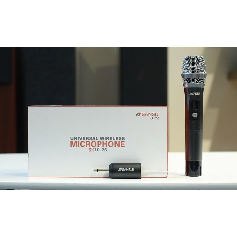 Micro Không Dây Sansui SK10-26 Nhật Hát Karaoke Hay Sóng Khỏe Pin Bền Giá Rẻ- hàng chính hãng