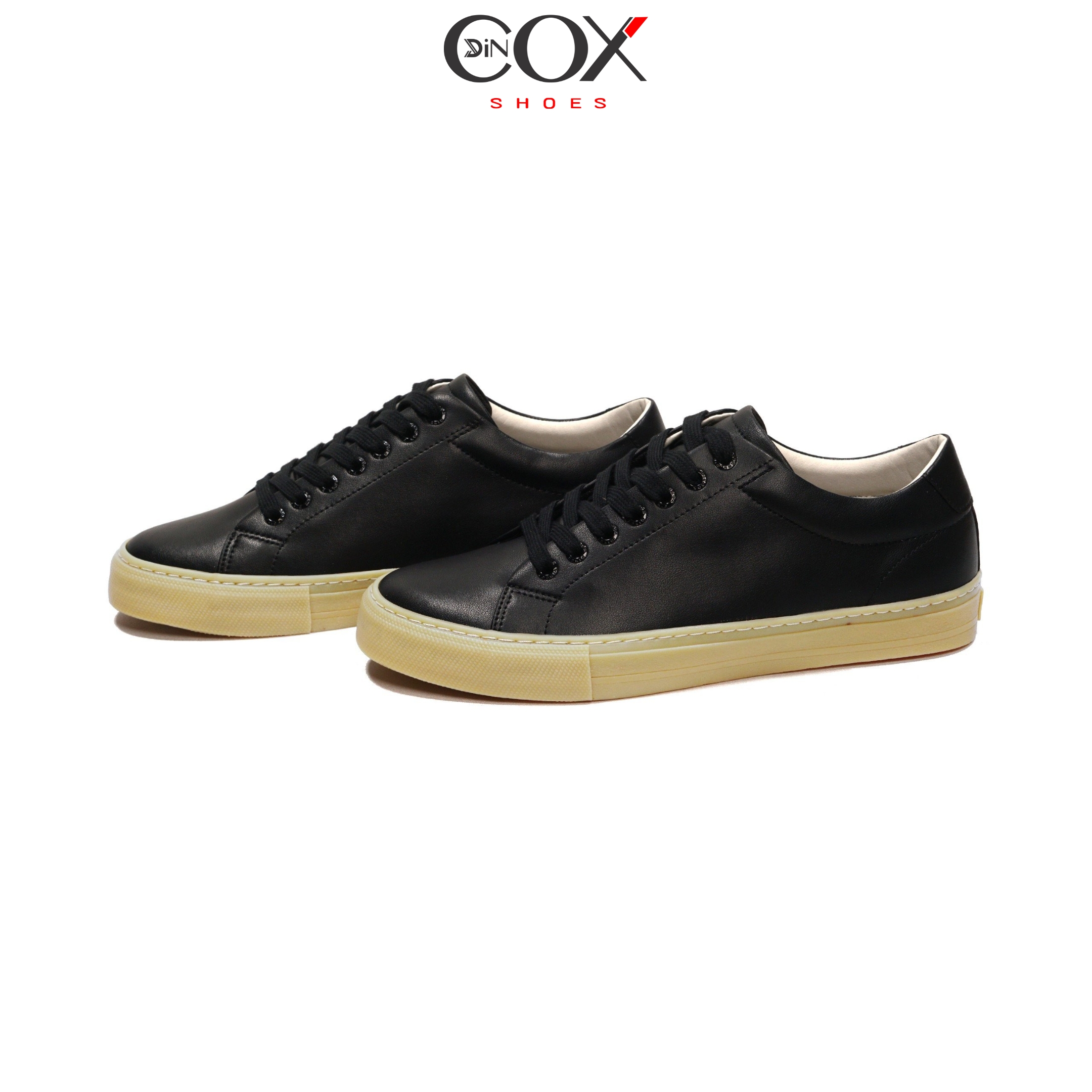 NEW 2024 | Giày Da Nam Sneaker DINCOX D20 Năng Động Cá Tính Black/Gum