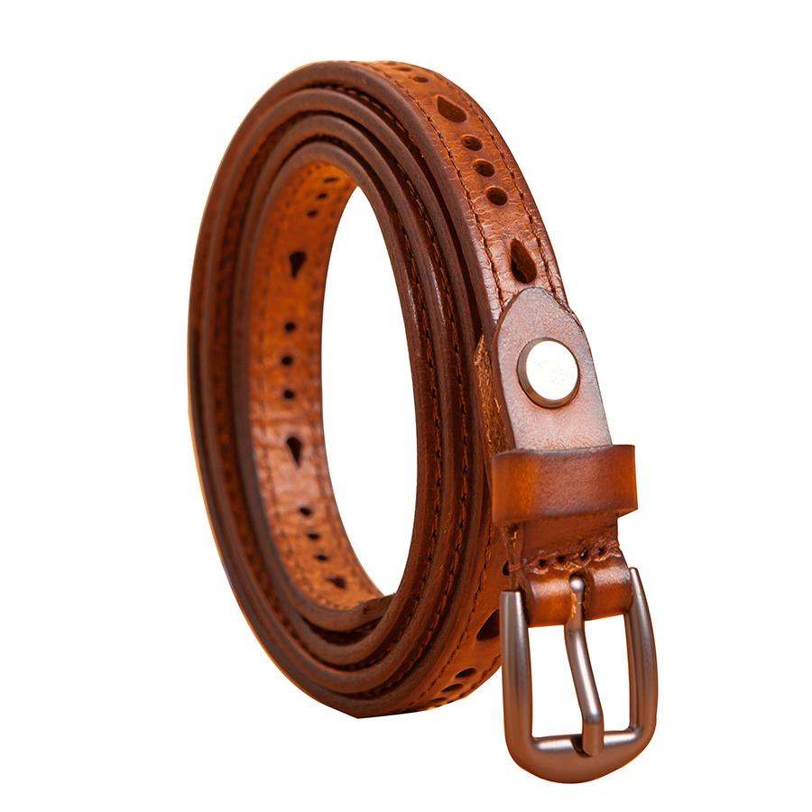 Nữ 100% Da Bò Da Thắt Lưng Váy Thời Trang Mới Lưng Mỏng 1.3 Cm Dây Trang Trí Khóa Pin Dây
