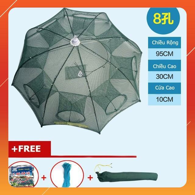 LỒNG LƯỚI Ô BÁT QUÁI 8 CỬA KÈM 1 GÓI MỒI|do cau99|